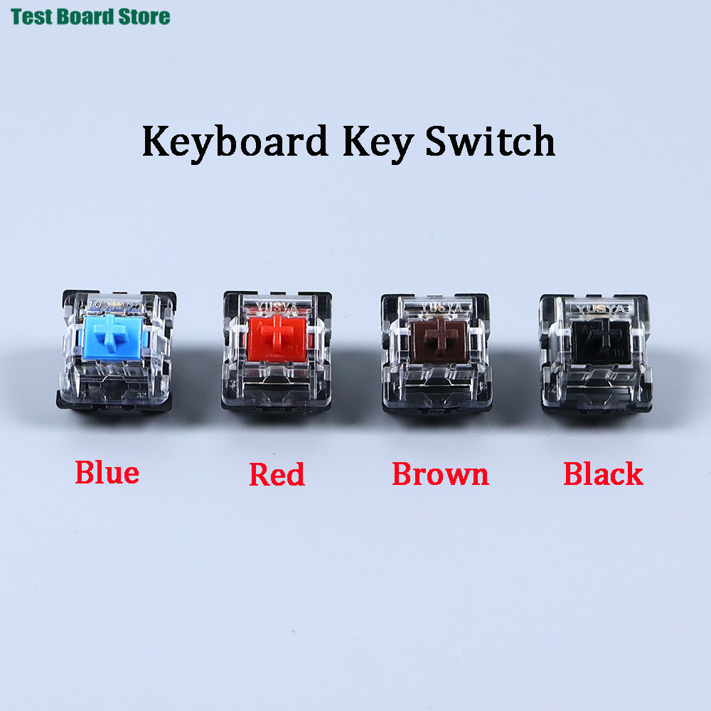 Gaming Keyboard Blue Switches - 2ピンクリック式リニアタクタイルサイレントキーボードキースイッチ（バックライト付きメカニカルキーボード用）- ブラック、ブルー、ブラウン、レッド、パープル