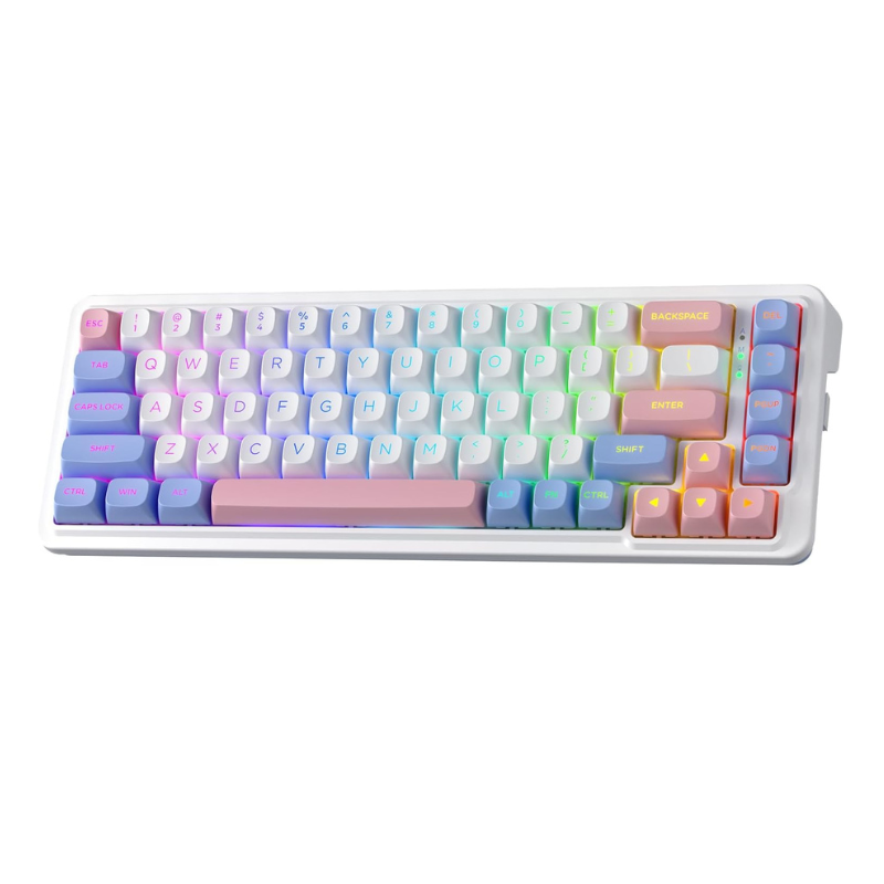 Gaming Keyboard No Noise - ワイヤレスRGBゲーミングキーボード,68キー,ホットスワップ機能,メカニカル,5層,ノイズ抑制,Redragon-K709 pro,65%