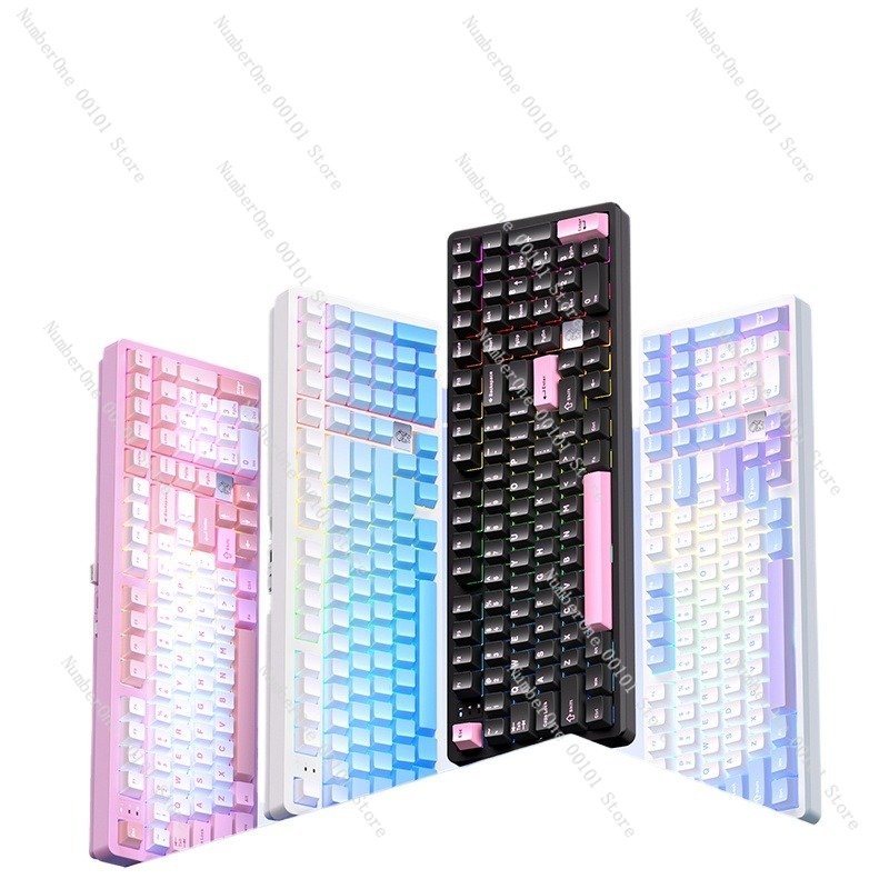 Gaming Keyboard Bluetooth - アルミニウム合金メカニカルキーボード、ワイヤレス3モードBluetoothおよびUSBゲーミングキーボード、コンパクトeスポーツオフィスキーボード