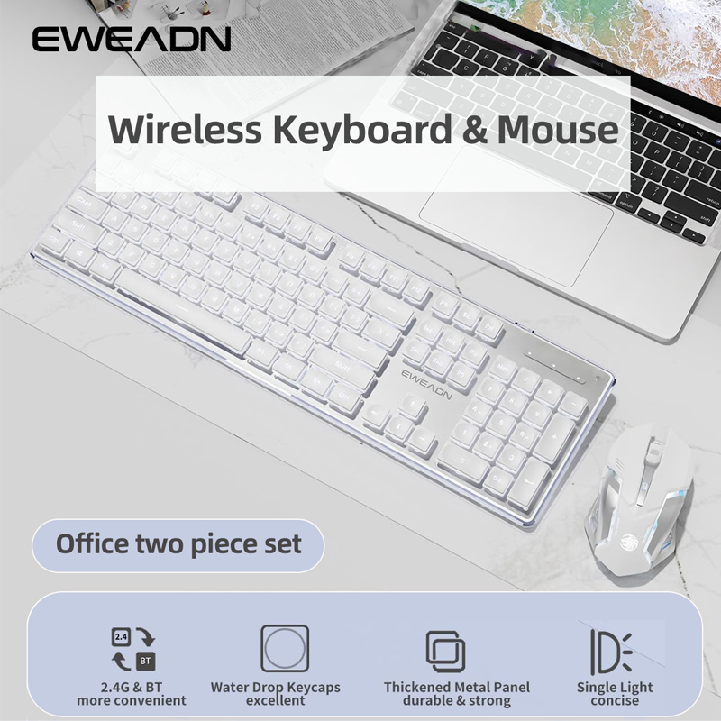 EWEADN V3-静かなワイヤレスキーボードとマウスのセッ - Gaming Keyboard Bluetooth のレビューと価格