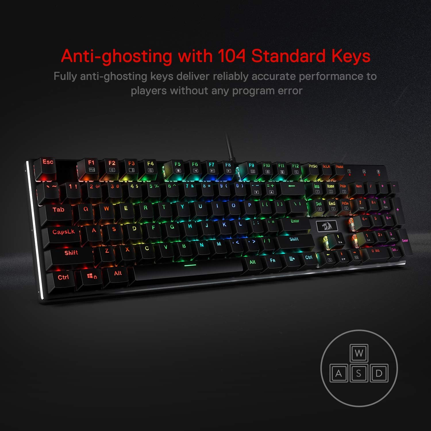Redragon-K556有線メカニカルゲーミングキーボード - Gaming Keyboard No Noise のレビューと価格
