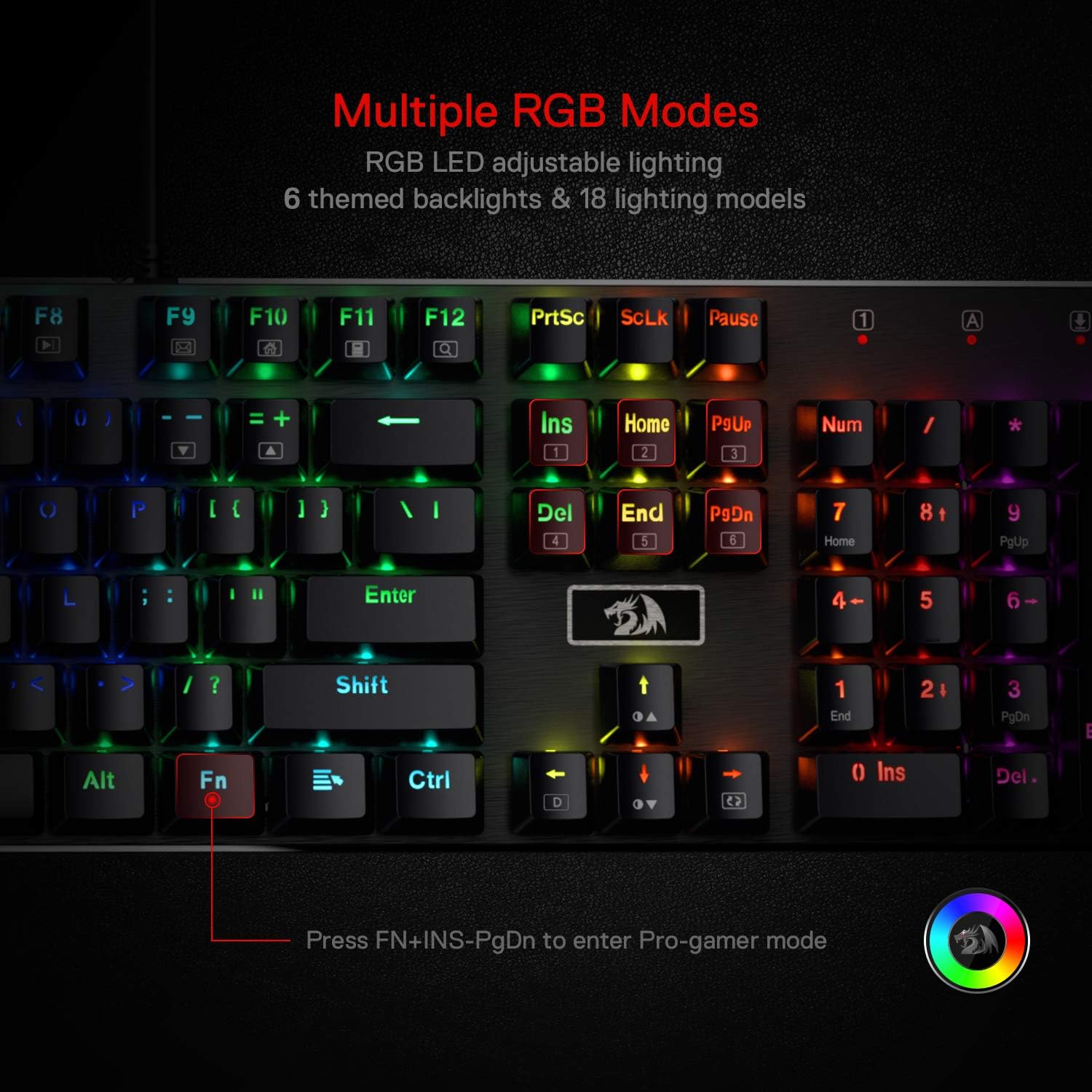 Redragon-K556有線メカニカルゲーミングキーボード - Gaming Keyboard No Noise のレビューと価格
