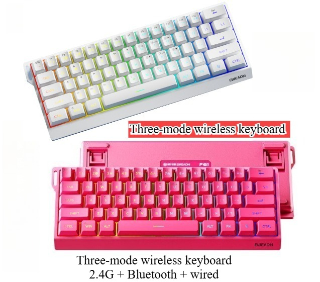 61キー ワイヤレス ミニキーボード Bluetooth+2 - Gaming Keyboard No Noise のレビューと価格