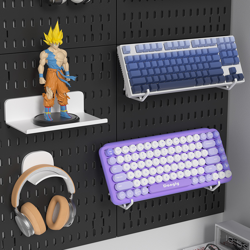 ゲーム用粘着式ペグボードシェルフ – ドリル不要の取り付けで - Gaming Keyboard And Mouse のレビューと価格