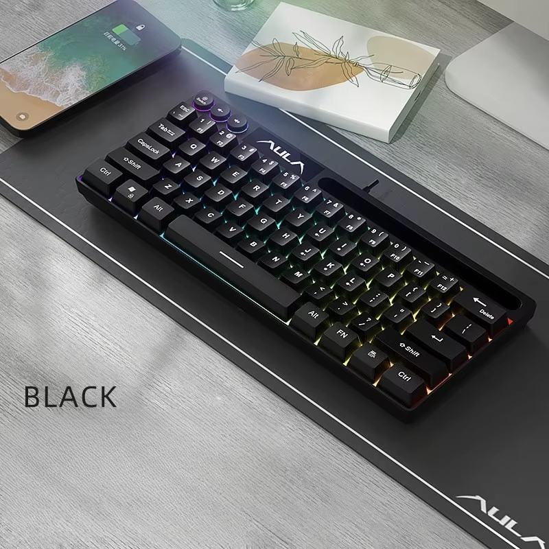 AULA F3061 ミニ64キーワイヤードRGBゲーミング - Gaming Keyboard Mini Mechanical のレビューと価格