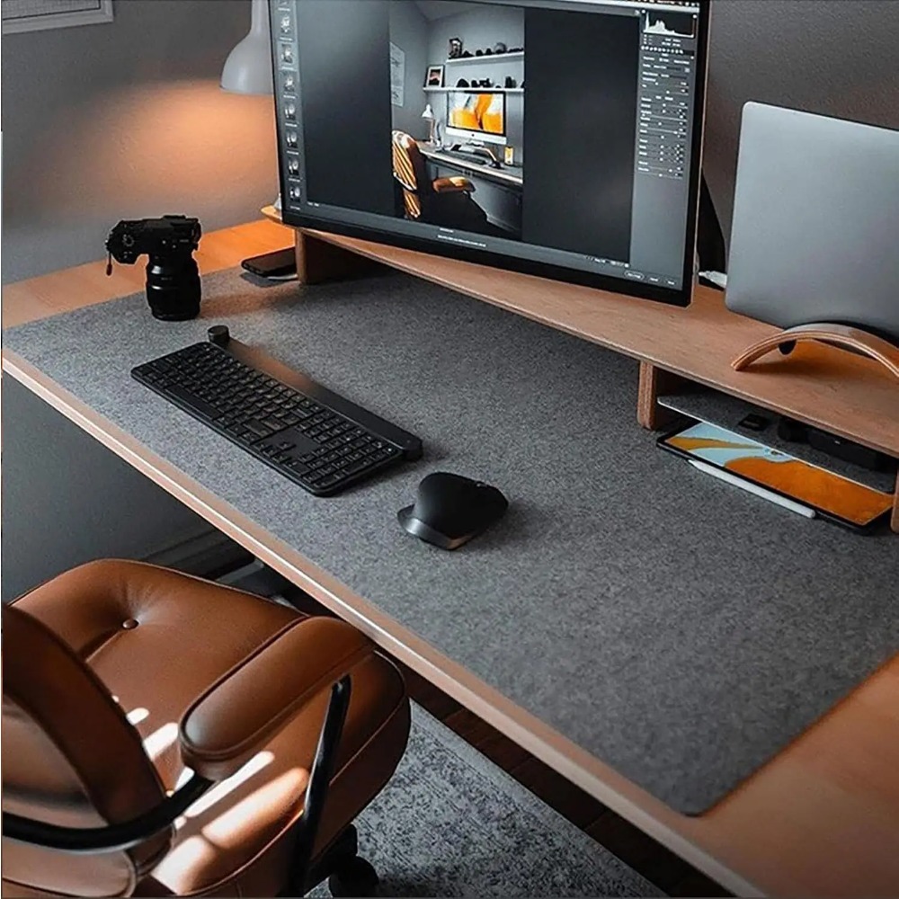 フェルトデスクマット コンピューターマット デスク用(31. - Gaming Keyboard And Mouse Pad のレビューと価格