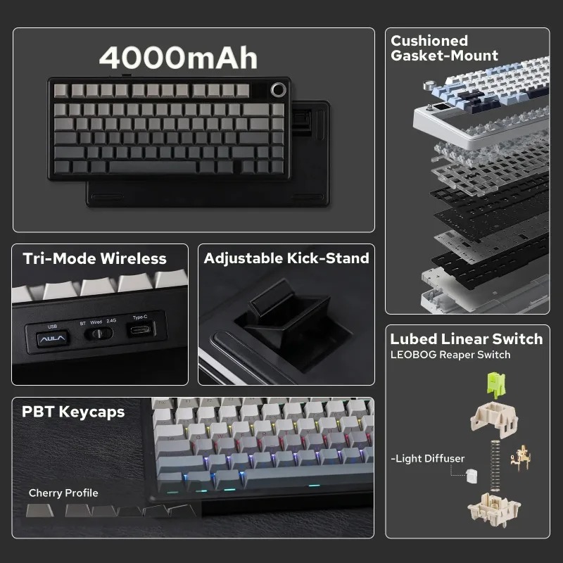 AULA F75 Max メカニカルキーボード 75% レイ - Gaming Keyboard Nearby のレビューと価格