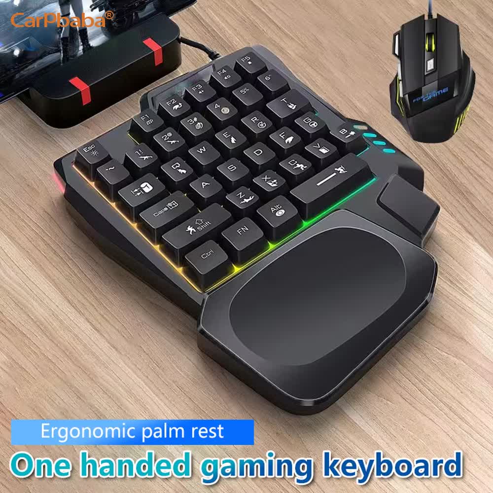 USBシングルハンド片手ゲーミングキット、コンパクトなメカニ - Gaming Keyboard 1 Hand のレビューと価格