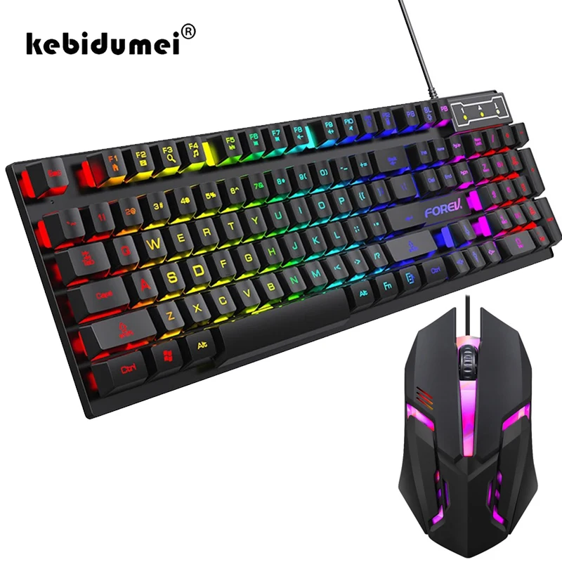 104 キーバックライト付きメカニカルキーボード有線ゲーミン - Keyboard Mouse Bundle Gaming のレビューと価格
