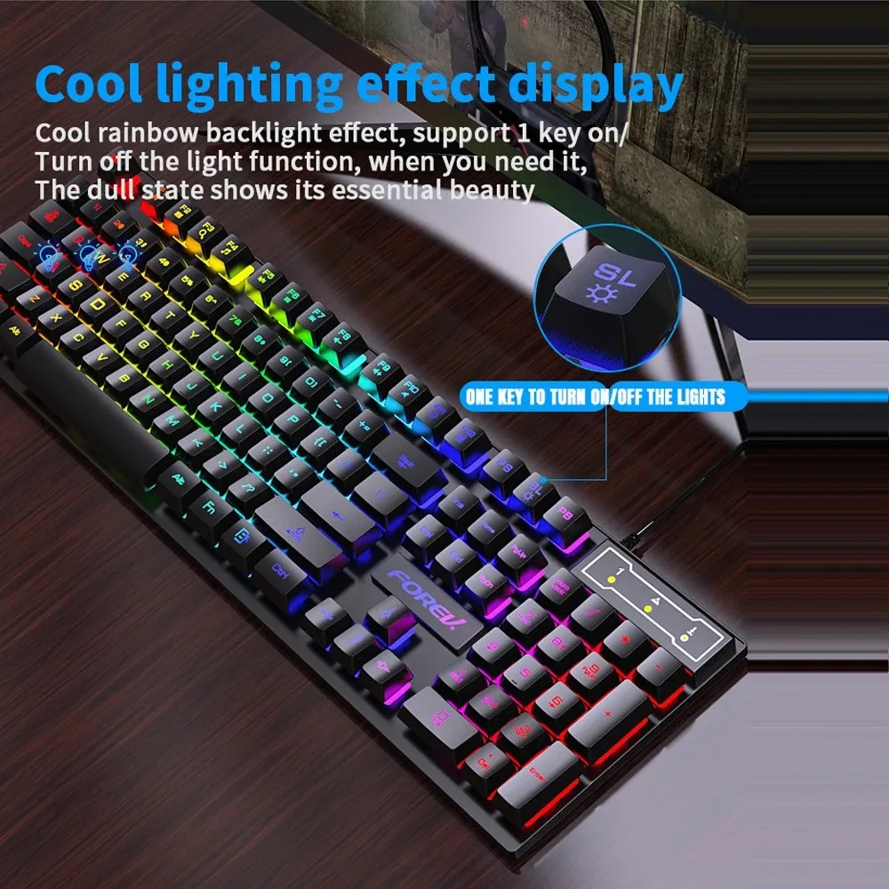 104 キーバックライト付きメカニカルキーボード有線ゲーミン - Keyboard Mouse Bundle Gaming のレビューと価格