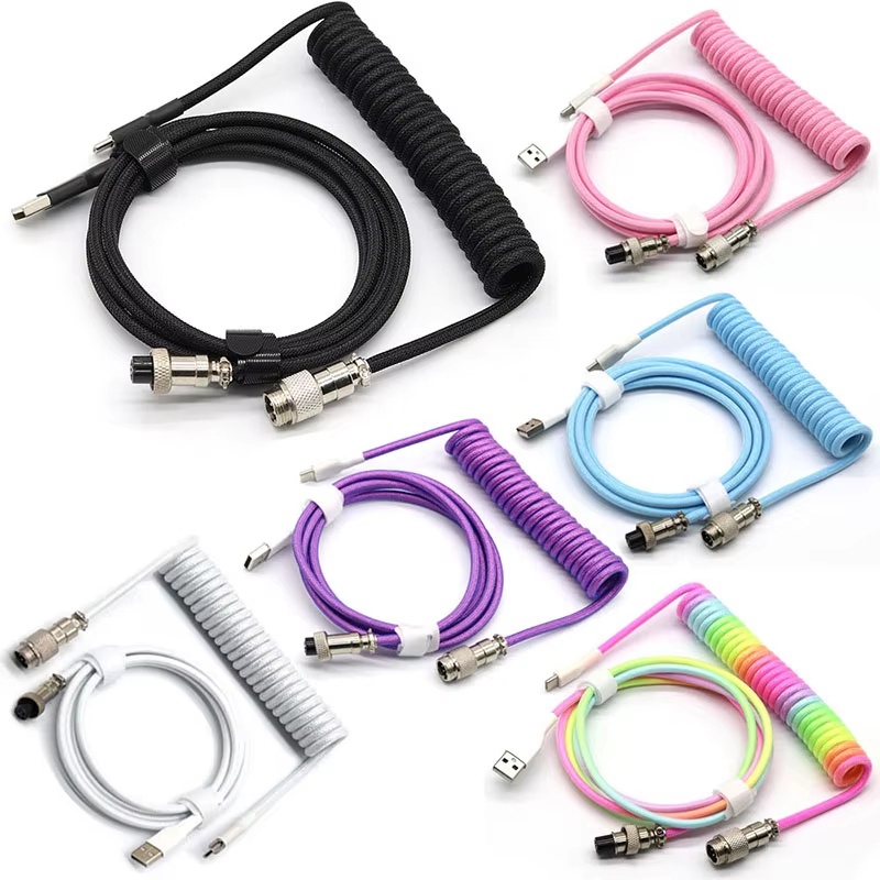 USB タイプ C メカニカルキーボードコイル状ケーブルハー - Coiled Usb Cable のレビューと価格