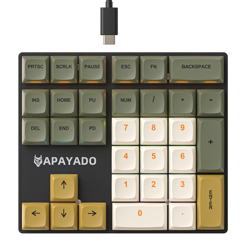 K33 有線メカニカルテンキー、マルチカラーライト付き、金融 - Gaming Keyboard 1 Hand のレビューと価格