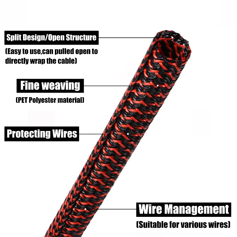 3/5/10m PET ケーブルスリーブ セルフクローズド  - Coiled Usb Cable のレビューと価格